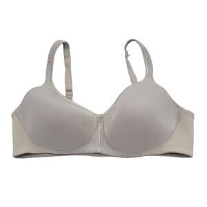Vanity Fair Body Caress Gray Full Coverage Convertible Wire Free Bra Size 38C